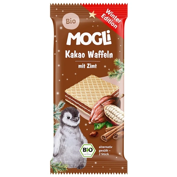 Mogli, wafelki z kremem kakaowo-cynamonowym, 15g