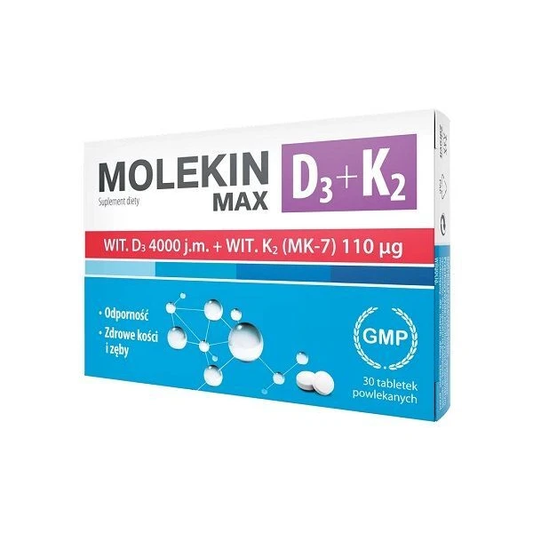Molekin D3 4000j.m. + K2 MK-7 110mcg Max, 30 tabletek