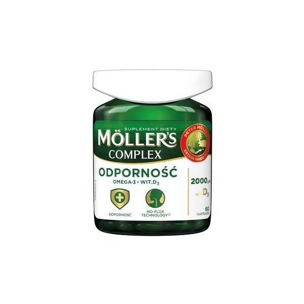 Mollers Complex Odporność, Omega-3+witamina D3, 60 kapsułek