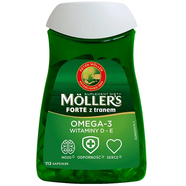 Mollers Forte z tranem, 112 kapsułek
