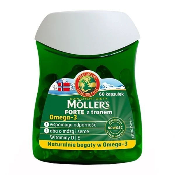 Mollers Forte z tranem, 60 kapsułek