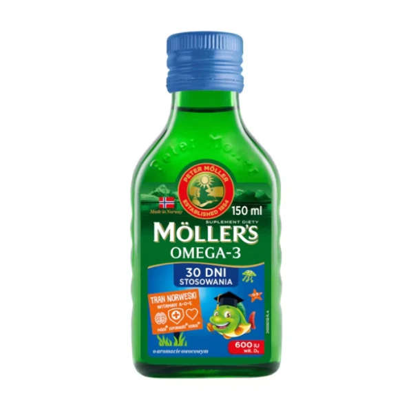 Mollers Omega-3, płyn, aromat owocowy, po 3 roku życia, 150ml