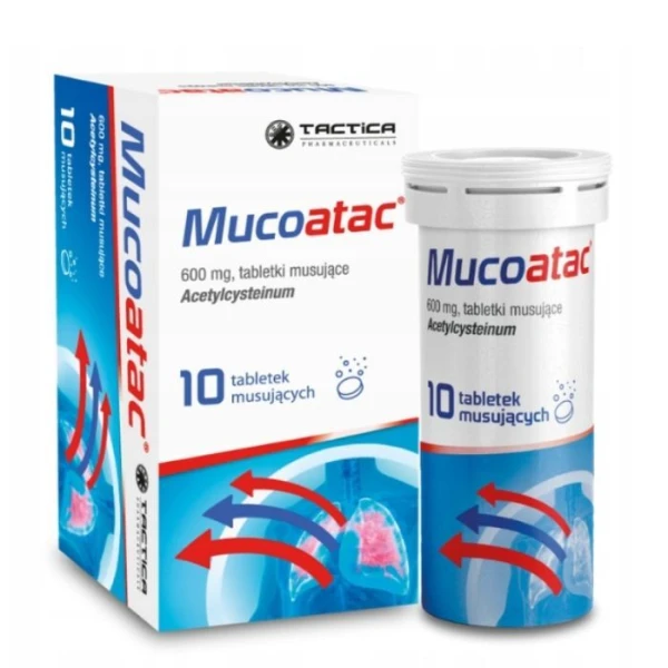 Mucoatac 600mg,10 tabletek musujących
