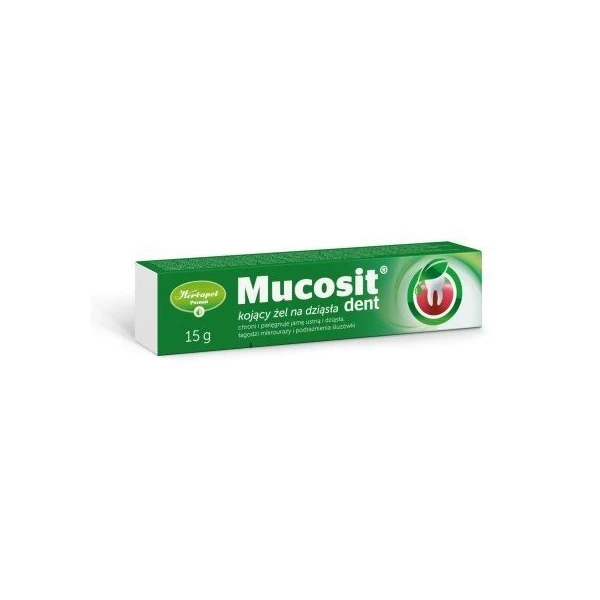 Mucosit Dent, kojący żel na dziąsła, 15g