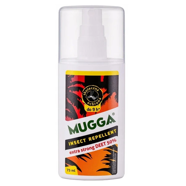 Mugga, spray 50% DEET, na komary i kleszcze, 75ml
