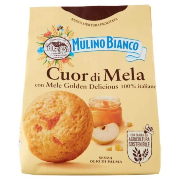 [DATA - 2026-10-02] Mulino Bianco, Cuor di Mela, włoskie ciasteczka jabłkowe, 300g