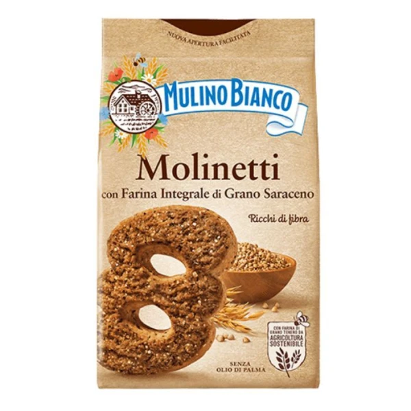 Mulino Bianco, Molinetti, włoskie kruche ciasteczka z mąki gryczanej, 350g