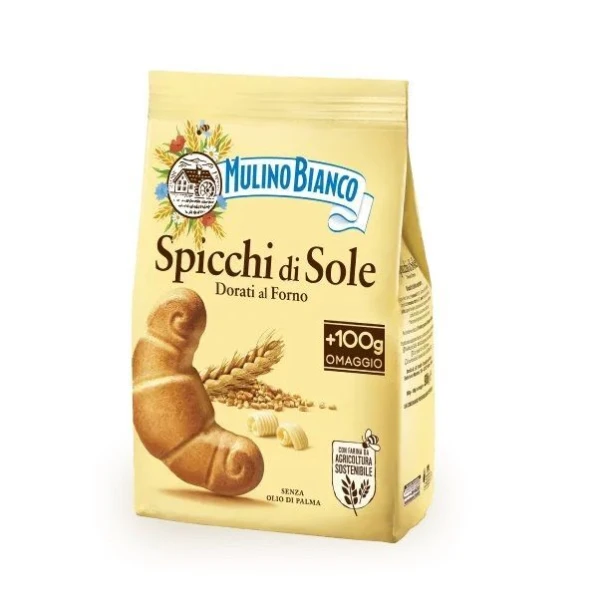 Mulino Bianco, Spicchi di Sole, ciasteczka kruche w kształcie rogalików, 800g