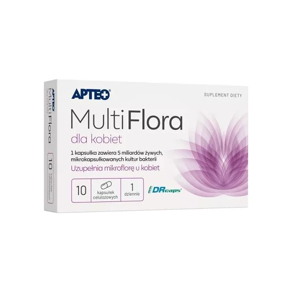 Multi Flora dla kobiet, Apteo, 10 kapsułek - cena, opinie - Mollo.pl