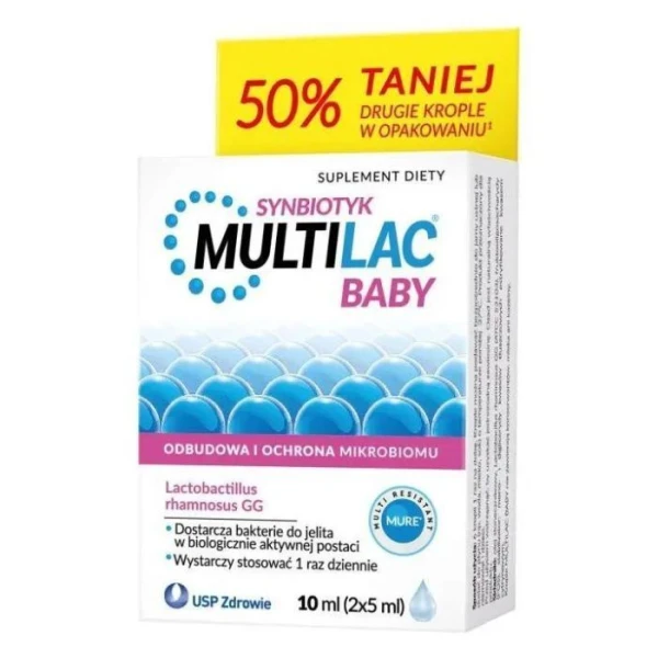 Multilac Baby Synbiotyk, krople, 2x5ml