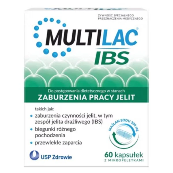 Multilac IBS, maślan sodu 300mg, 60 kapsułek