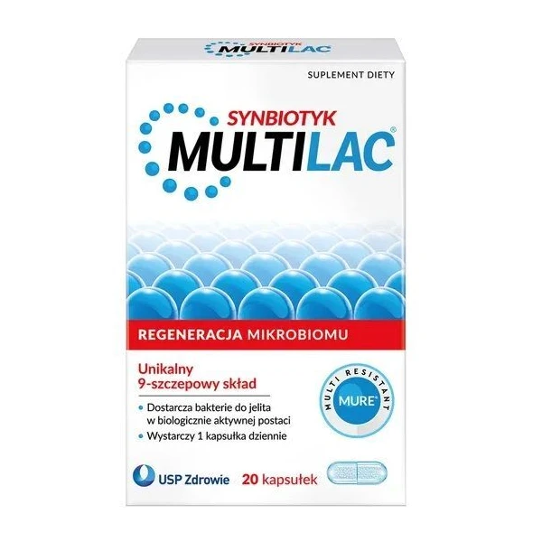 Multilac Synbiotyk, 20 kapsułek