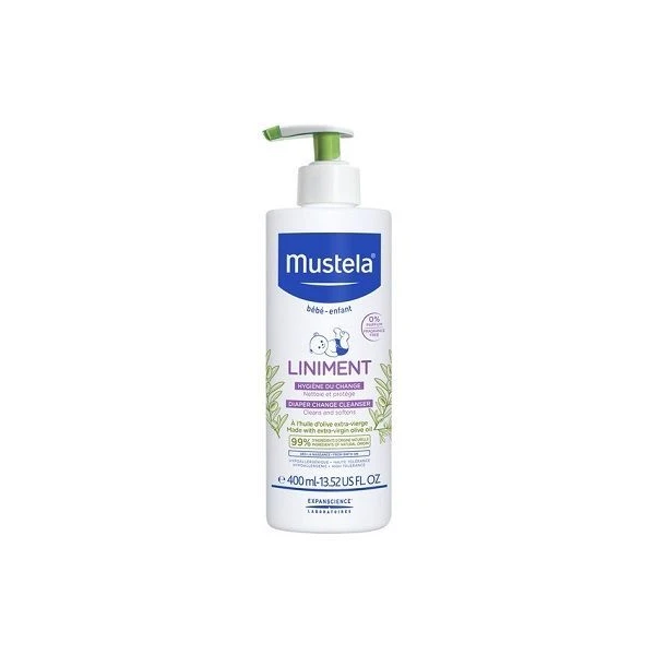 Mustela Bebe Enfant, Liniment, emulsja do oczyszczania okolicy pieluszkowej, od urodzenia, 400ml
