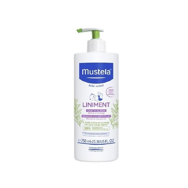 Mustela Bebe Enfant, Liniment, emulsja do oczyszczania okolicy pieluszkowej, od urodzenia, 750ml