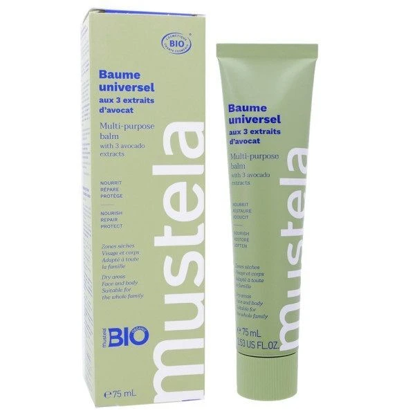 Mustela Bio, multifunkcyjny balsam z 3 ekstraktami z awokado, 75ml