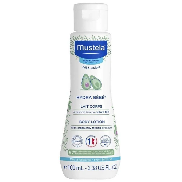 Mustela Hydra Bebe, mleczko do ciała z organicznym awokado, od urodzenia, 100ml