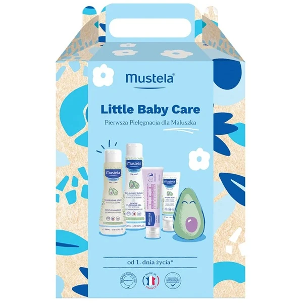 Mustela, Little Baby Care, szampon, 200ml + żel do mycia, 200ml + krem do przewijania, 50ml + krem do twarzy, 40ml