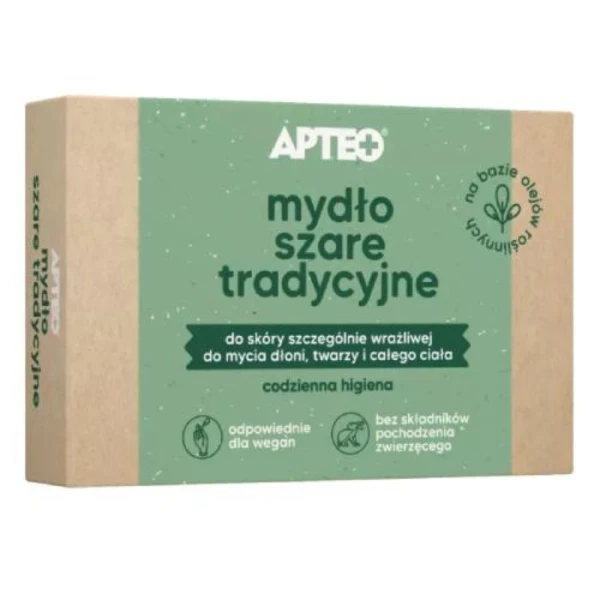 Mydło szare tradycyjne, Apteo, skóra wrażliwa, 100g