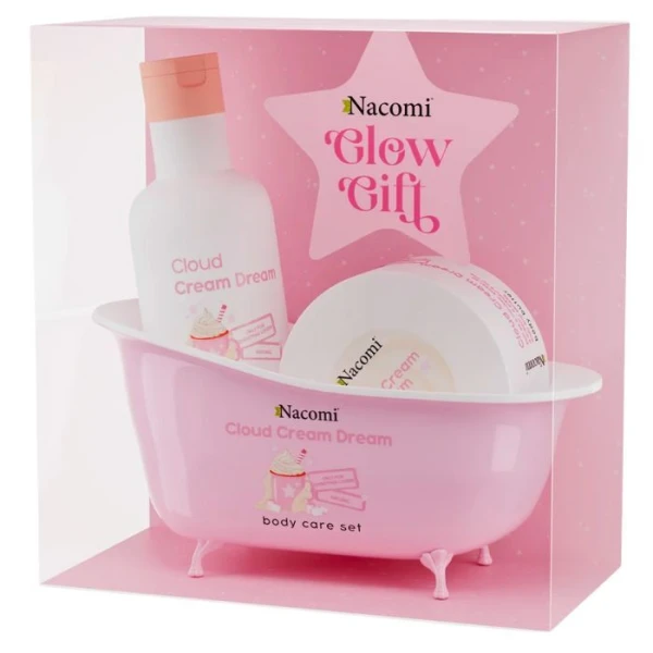 Nacomi Cloud Cream Dream, kremowe masło do ciała, 100ml + żel pod prysznic, 300ml