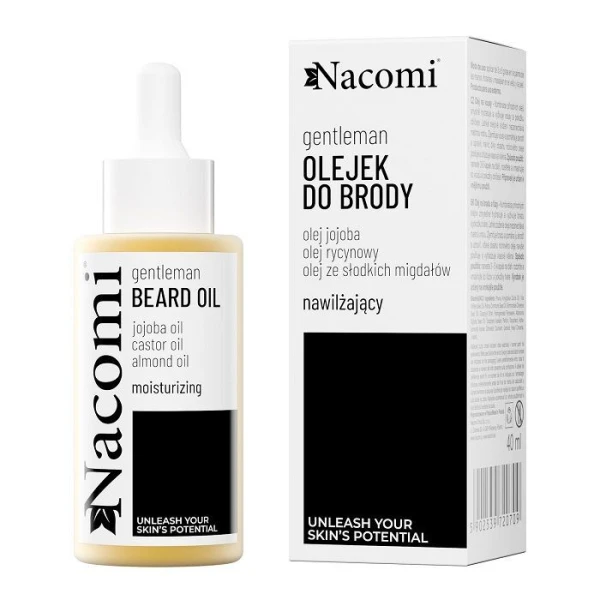 Nacomi Gentleman, nawilżający olejek do brody, 40ml