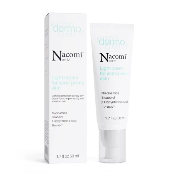 Nacomi Next Level Dermo, lekki krem do skóry trądzikowej, 50ml