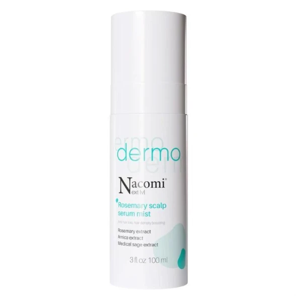 Nacomi Next Level Dermo, rozmarynowe serum w mgiełce zapobiegające wypadaniu włosów, 100ml
