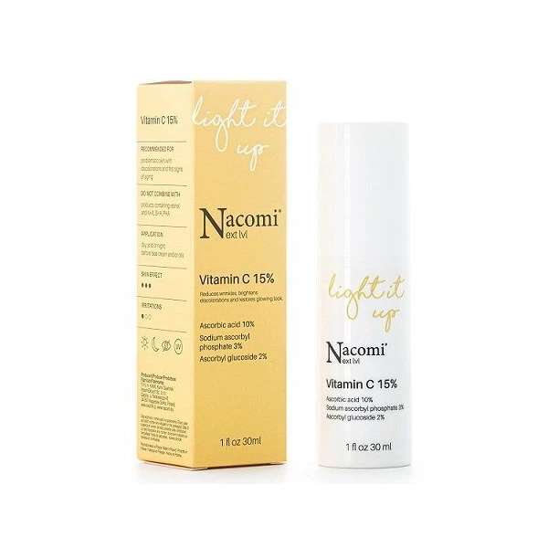 Nacomi Next Level, Vitamin C 15%, serum do twarzy, 30ml