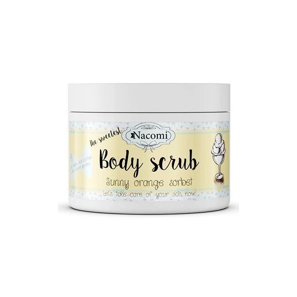 Nacomi, peeling cukrowy do ciała, pomarańczowy sorbet, 200g
