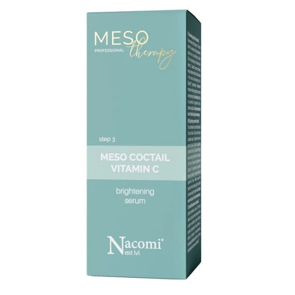 Nacomi Professional Meso Therapy, rozświetlający koktajl z witaminą C, 15ml