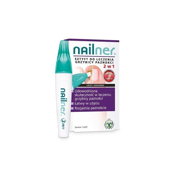 Nailner 2w1, sztyft do leczenia grzybicy paznokci, 4ml