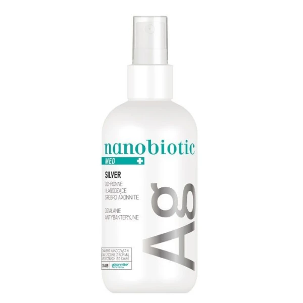 Nanobiotic Med Plus Silver, ochronne i łagodzące srebro, spray, 150ml