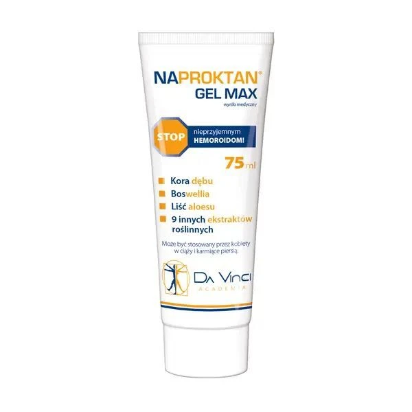 Naproktan Gel Max, żel przeciw hemoroidom, 75ml