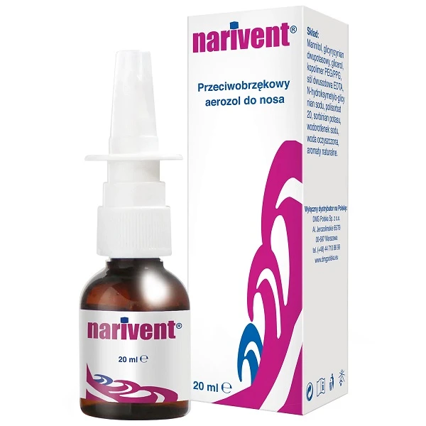 Narivent, przeciwobrzękowy aerozol do nosa, 20ml