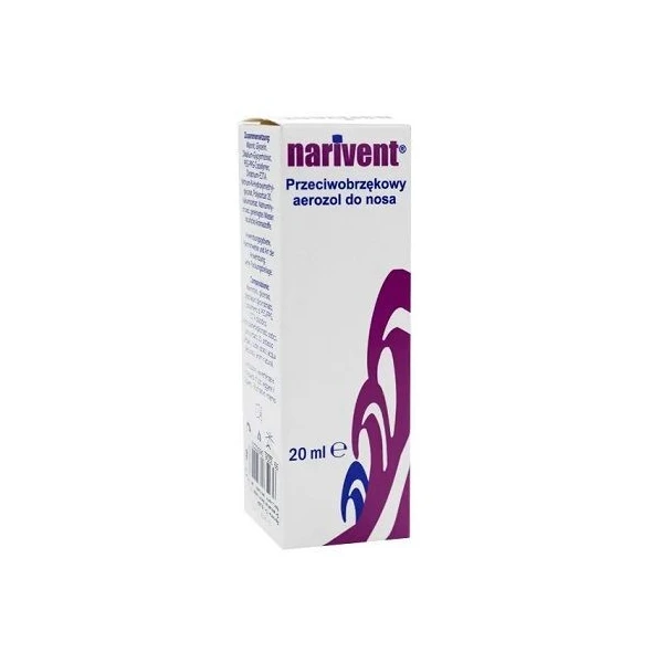Narivent, przeciwobrzękowy aerozol do nosa, 20ml