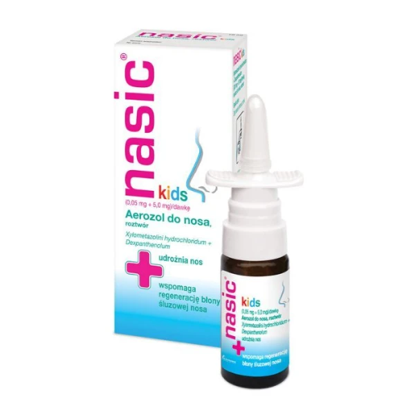 Nasic Kids (0,05mg + 5mg)/dawkę, aerozol do nosa, dla dzieci od 2 do 6 lat, 10ml