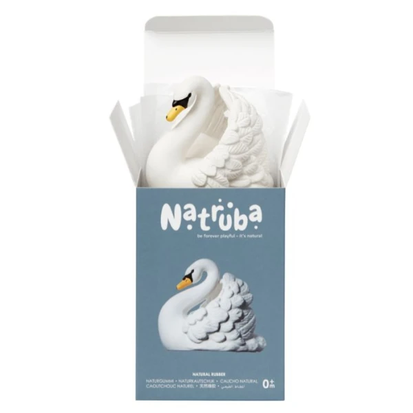 Natruba, gryzak z naturalnego kauczuku, łabędź, od urodzenia, 1 sztuka