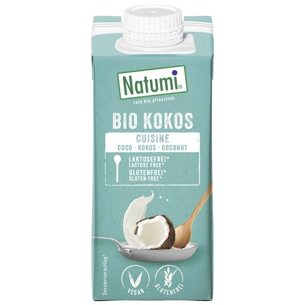 Natumi, krem kokosowy do gotowania i pieczenia, bezglutenowy, 200ml