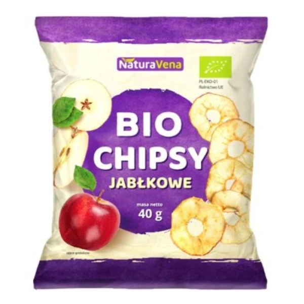 NaturaVena, suszone chipsy jabłkowe, 40g