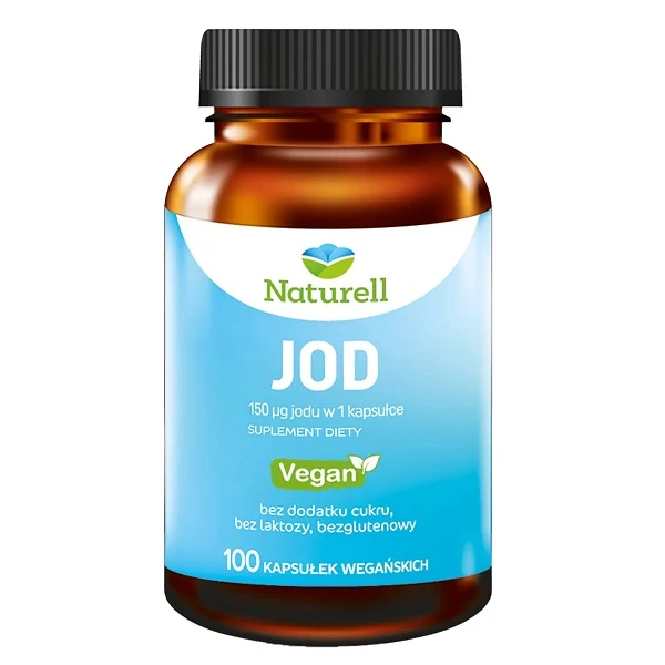 Naturell, jod, 100 kapsułek