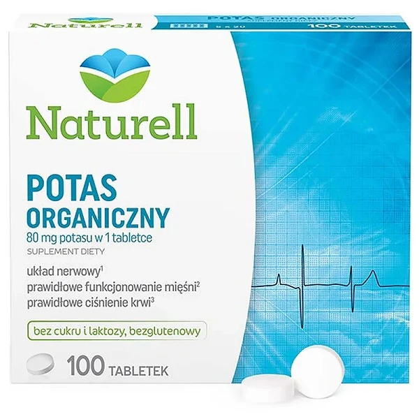 Naturell, Potas Organiczny, 100 tabletek