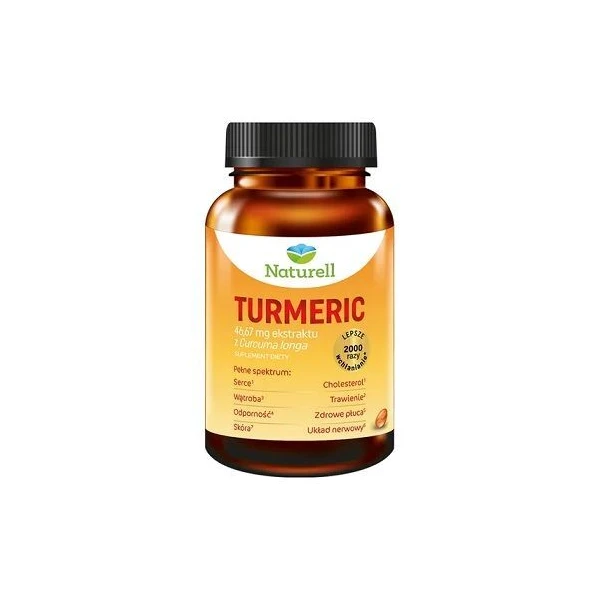 Naturell, Turmeric, 60 kapsułek