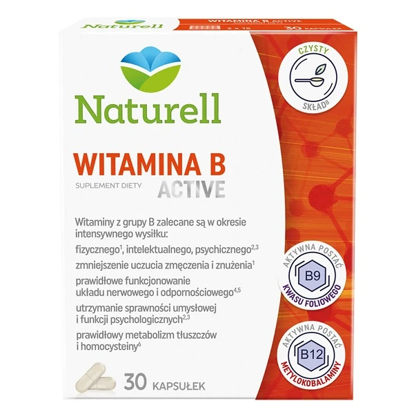 Naturell, Witamina B Active, 30 kapsułek