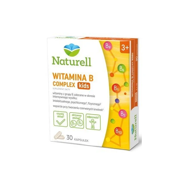 Naturell, witamina B complex kids, 30 kapsułek
