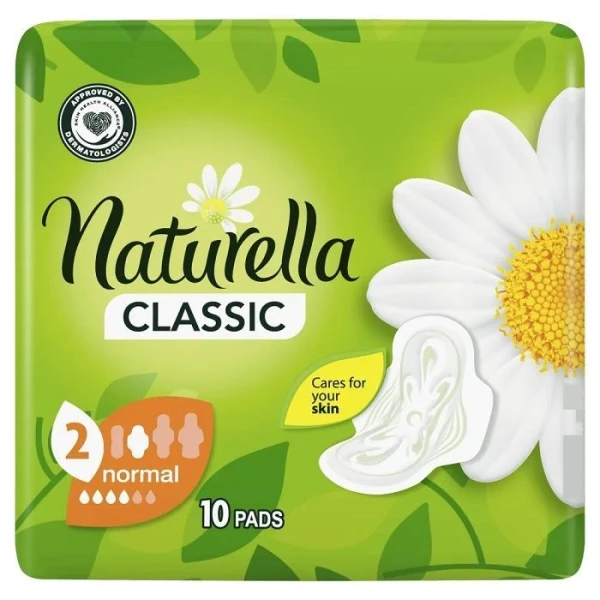 Naturella Classic Normal, podpaski ze skrzydełkami, z rumiankiem, 10 sztuk