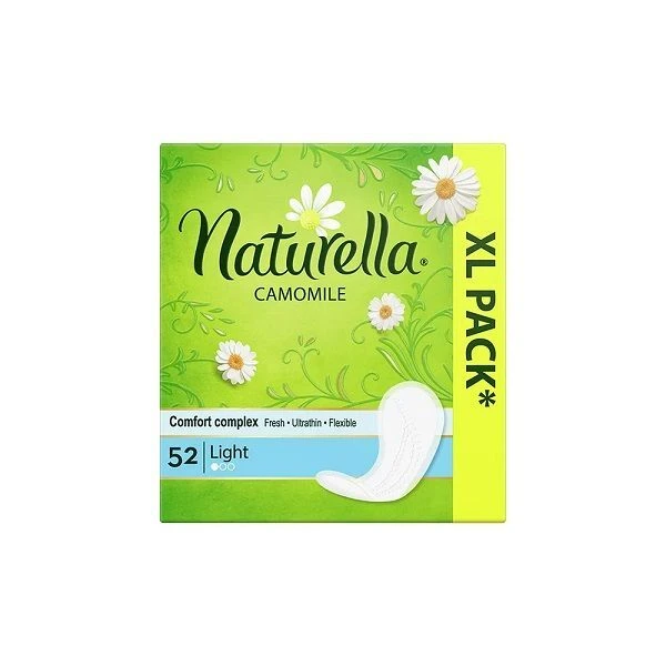 Naturella Light, wkładki higieniczne, rumianek, 52 sztuki
