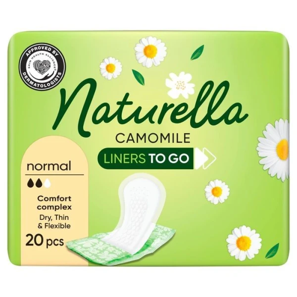 Naturella Liners To Go Normal, wkładki higieniczne, rumianek, 20 sztuk
