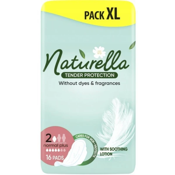 Naturella Tender Protection Normal Plus, podpaski ze skrzydełkami, 16 sztuk