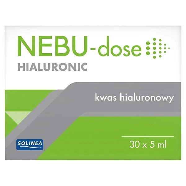 Nebu-dose Hialuronic, 0,9% roztwór soli fizjologicznej z kwasem hialuronowym, do nebulizacii, 30 ampułek po 5ml