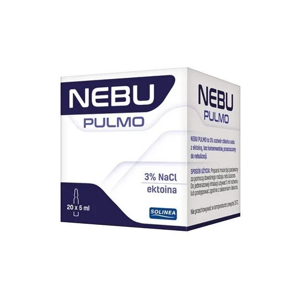 Nebu Pulmo, 3% roztwór do nebulizacji, z ektoiną, 20 ampułek po 5ml