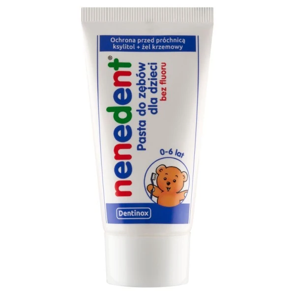 Nenedent, pasta do zębów dla dzieci do 4 roku życia, bez fluoru, smak jabłkowo-bananowy, 50ml